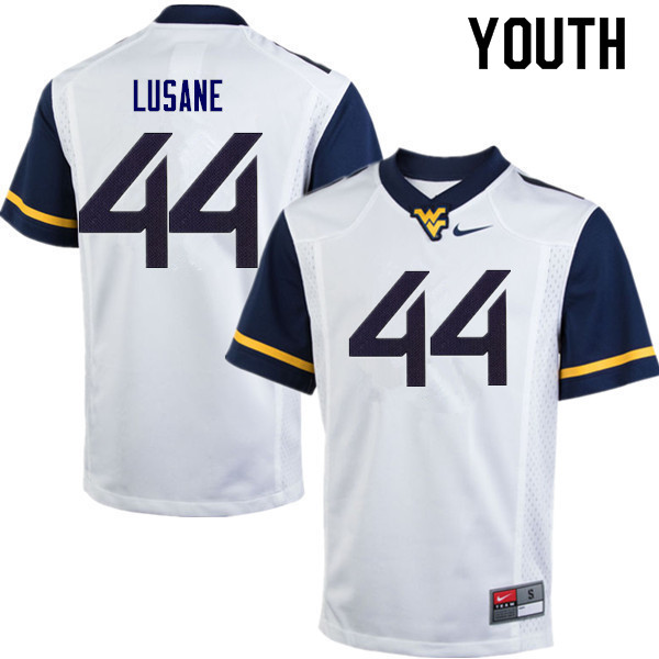 Youth #44 Rashon Lusane West Virginia Mountaineers College Football Jerseys Sale-White